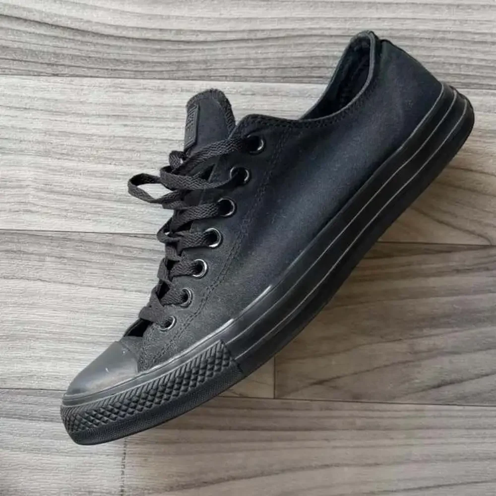 Vintage Y2K Converse All Star Low Top Black Monochrome Sneakers - Picture 4 of 4